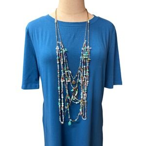 Ariana Ost X Free People Women's Multi Strand Multi Bead Necklace Belt One Size